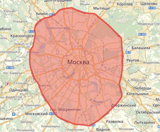 Зона доставки Крошка Картошка