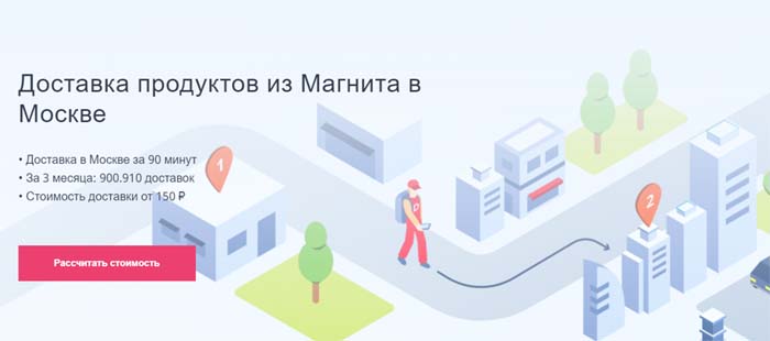 Доставка продуктов из магазина магнит в Москве