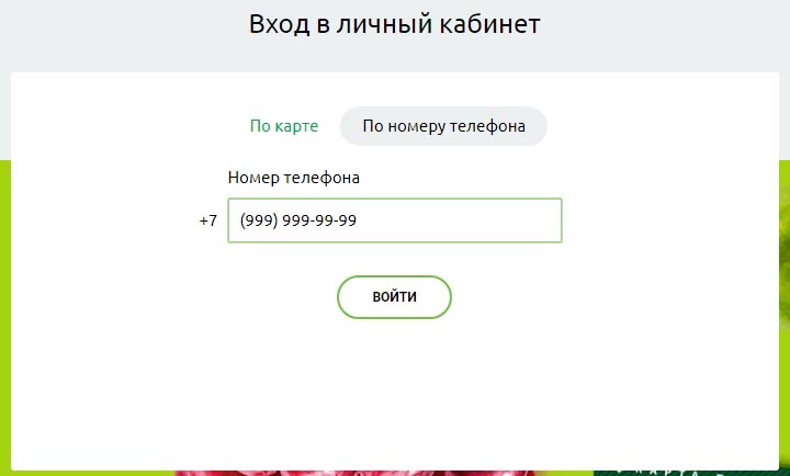 Вход по номеру телефона